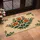 Folk Art Floral Crest Burnt Orange Layered Blossoms - Nature Lover Gift Doormat - 4
