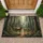 Majestic Stag Doe Evergreen Forest Clearing - Wildlife Lover Home Decor Gift Doormat - 1