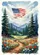 American Flag Mountain Wildflower Field - Independence Day Decor Garden Flag - 6