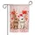 Bunnies Hearts Pink Blossoms - Anniversary Home Decor Gift for Couple Garden Flag - 3