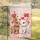 Bunnies Hearts Pink Blossoms - Anniversary Home Decor Gift for Couple Garden Flag - 5