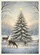 Snowy Christmas Tree Deer Winter Forest Christmas Holiday Deer Lover Gift Garden Flag - 6