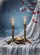 Candles Frosted Branches Red Berries Still Life - Serene Winter Evening Home Decor Gift Garden Flag - 6