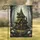 Mossy Fairy Cottage Amber Light Windows Peonies Forest - Home Decor Gift Garden Flag - 1