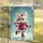 White Bunny Ice Skating Christmas Snowflake - Winter Holiday Home Decor Gift Garden Flag - 5