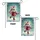White Bunny Ice Skating Christmas Snowflake - Winter Holiday Home Decor Gift Garden Flag - 4