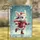 White Bunny Ice Skating Christmas Snowflake - Winter Holiday Home Decor Gift Garden Flag - 1
