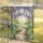 Sunlit Purple Wisteria Garden Path Welcome - Verdant Home Decor Gift Garden Flag - 5