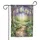 Sunlit Purple Wisteria Garden Path Welcome - Verdant Home Decor Gift Garden Flag - 3