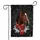 Majestic Brown Horse Snowflake Scarf Pine Boughs - Winter Christmas Holiday Gift Garden Flag - 3