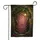Ornate Pink Door, Ancient Trees, Glowing Lantern, Foliage Garden - Fantasy Home Decor Gift Garden Flag - 3