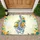 Iridescent Crystalline Spine Pelvis Flowers Greenery - Wellness Home Decor Gift Doormat - 1