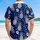 Tropical White Pineapples Navy Blue Dots - Summer Beach Vacation Travel Gift Hawaiian Shirt - 5
