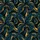 All-Over Defined Petrol Blue Golden Ochre Tropical Leaves - Hawaiian Vacation Gift Hawaiian Shirt - 6