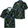 All-Over Defined Petrol Blue Golden Ochre Tropical Leaves - Hawaiian Vacation Gift Hawaiian Shirt - 3