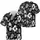 Hibiscus Flowers Tropical Leaves Five-Petal Flowers Organic Shapes - Resort Style Gift Hawaiian Shirt - 3