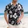 Hibiscus Flowers Tropical Leaves Five-Petal Flowers Organic Shapes - Resort Style Gift Hawaiian Shirt - 4