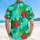 Red Hibiscus Yellow Tropical Flowers Green Palm Fronds White Dots - Home Decor Gift Hawaiian Shirt - 5