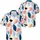 Tropical Leaf Shapes Black Dots Sketchy Lines Organic Blobs Outlines - Home Decor Gift Hawaiian Shirt - 3