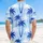 Palm Tree Silhouettes Tropical Palm Fronds - Beach Vacation Summer Travel Essentials Gift Hawaiian Shirt - 5