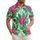 Vibrant Hot Pink Tropical Flowers Green Palm Fronds Monstera Leaves – Travel Essentials Hawaiian Shirt - 1