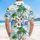White Hibiscus Palm Trees Ocean Waves Sunset - Beach Lover Gift Hawaiian Shirt - 5