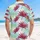 Dense Overlapping Deep Red Yellow Green Tropical Palm Fronds Blue Background - Home Decor Gift Hawaiian Shirt - 5