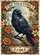 Black Crow Orange Rose Wildflower - No Soliciting Home Entry Decor Garden Flag - 6