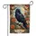 Black Crow Orange Rose Wildflower - No Soliciting Home Entry Decor Garden Flag - 3