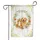 Orange Tabby Cat Golden Retriever Floral Wreath - Pet Lover Home Decor Gift Garden Flag - 3