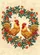 Golden Hens Roosters Floral Vines Botanical - Farmhouse Home Decor Gift for Chicken Lover Garden Flag - 6