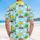 Green Palm Trees Yellow Umbrellas Wooden Loungers - Serene Beach Vacation Home Decor Gift Hawaiian Shirt - 5