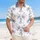 Black Palm Trees Speckles Splatters Tropical Vacation Travel Gift Hawaiian Shirt - 4
