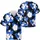 Tropical White Hibiscus Flowers Pink Center Blue Leaves Black - Everyday Tropical Gift Hawaiian Shirt - 3