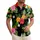Golden Pineapple Hibiscus Plumeria Bird of Paradise Tropical Palm Fronds Island Vacation Home Decor Gift Hawaiian Shirt - 1