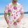 Pink Ribbons Medical Aid Symbols Tropical Flowers Butterflies - Cancer Support Awareness Gift Hawaiian Shirt - 4