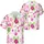 Pink Ribbons Medical Aid Symbols Tropical Flowers Butterflies - Cancer Support Awareness Gift Hawaiian Shirt - 3