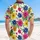 Tropical Fuchsia Orange Yellow Blue Purple Flowers Foliage Floral Accents - Travel Essentials Gift Hawaiian Shirt - 5
