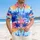 Palm Tree Ocean Waves Sun Clouds Leaf Accents - Tropical Resort Wear Holiday Gift Hawaiian Shirt - 4