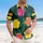 Tropical Hawaiian Large Hibiscus Flowers & Dark Green Leaves - Island Lifestyle Hawaiian Shirt - 4