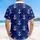 Crisp White Anchor Icons Navy Blue Waves Palm Fronds - Travel Essentials Gift Hawaiian Shirt - 5