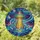 Flying Saucer UFO Stained Glass Starlight Cosmic Sky - Home Decor Space Lover Gift Stained Glass Suncatcher - 1
