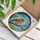 Plump Bird Fedora Hat Branch Leaves Blossoms Sky - Home Decor Gift for Bird Lover Stained Glass Suncatcher - 3
