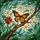 Monarch Butterfly Tree Branch Flowers Foliage Sky Wildlife Lover Home Decor Gift Stained Glass Suncatcher - 5