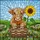 Fluffy Highland Cow Sunflower Wildflower - Farmhouse Decor Gift for Cow Lover Stained Glass Suncatcher - 5