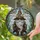 Steampunk Gnome Goggles Wizard Hat Brass Gears Rose - Home Decor Gift for Gnome Lover Stained Glass Suncatcher - 2