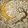 Golden Crescent Moon Blossoming Tree White Amber Golden Flowers Swirling Clouds - Home Decor Gift Stained Glass Suncatcher - 5