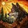 Majestic Wolf Head Profile Pine Mountain Sunset - Home Decor Wildlife Lover Gift Stained Glass Suncatcher - 5