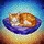 Orange White Tabby Cat Curled Sleeping Textured Surface - Home Decor Gift for Cat Lover Stained Glass Suncatcher - 5