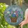 Vibrant Flower Bouquet Wicker Basket Floral Mosaic - Home Decor Gift for Flower Lover Stained Glass Suncatcher - 2